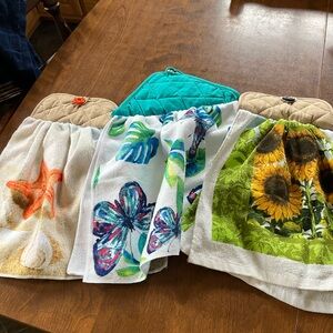 Hand towels butterflies, ocean print and sunflowers